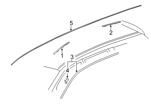 2014 Buick Enclave Front Molding, Passenger Side Diagram for 20915836