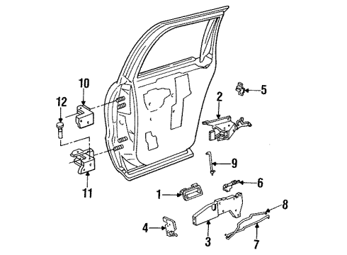 1993 Cadillac Fleetwood Tail Gate Diagram 2 - Thumbnail