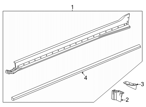 2025 Chevy Equinox Exterior Trim - Pillars Diagram