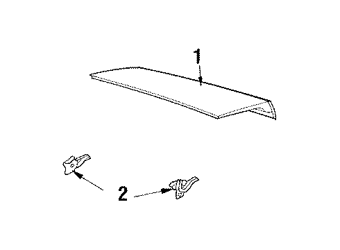 1990 Chevy Cavalier Trunk Lid & Components Diagram