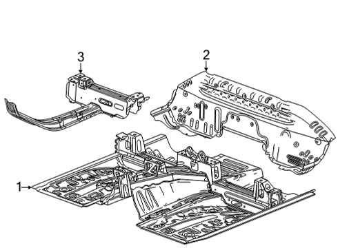 2021 Buick Encore GX Floor & Rails Diagram