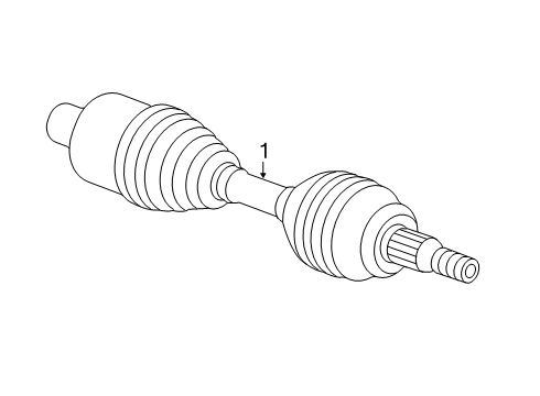 2025 Chevy Blazer Drive Axles - Front Diagram