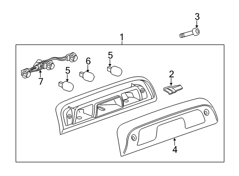 2015 Chevy Silverado 2500 HD High Mount Lamps Diagram