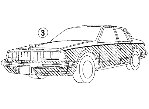 1990 Buick Century Stripe Tape Diagram for 22550005