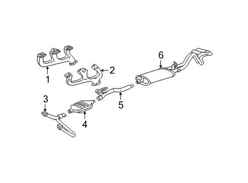 1998 Chevy C1500 Exhaust Components Diagram 3 - Thumbnail
