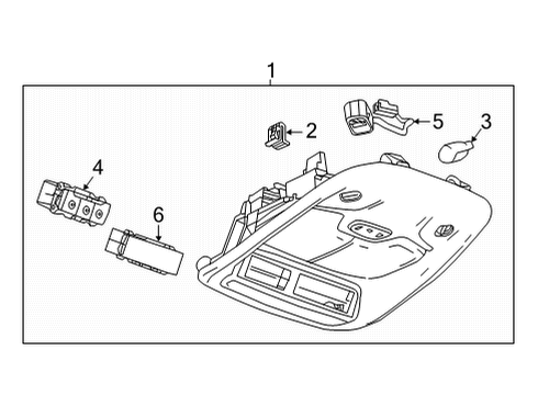 2023 Chevy Bolt EUV Overhead Console Diagram 2 - Thumbnail