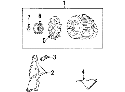 1992 GMC C1500 Alternator Diagram for 10463425