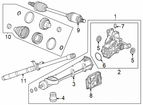 2025 Chevy Equinox Axle & Differential - Rear Diagram