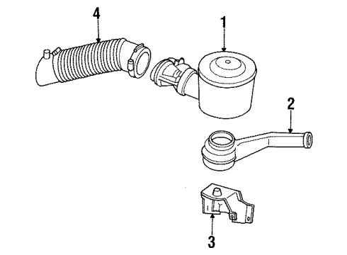 1988 Oldsmobile Cutlass Supreme Air Inlet Duct Diagram for 14087806