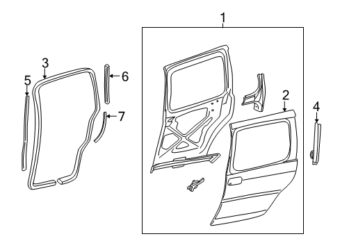 2000 Pontiac Montana Door & Components Diagram 2 - Thumbnail