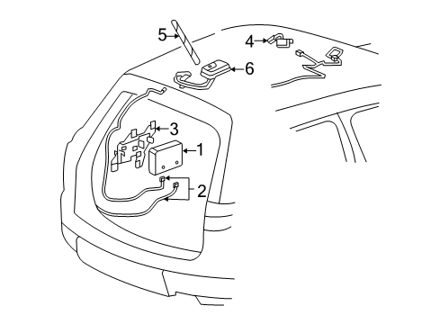 2010 Chevy Traverse Communication System Components Diagram