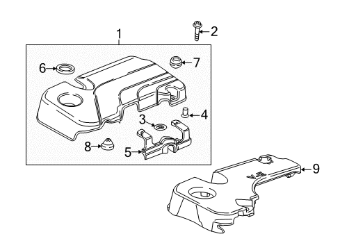 2019 Chevy Equinox Engine Cover Diagram for 12687762