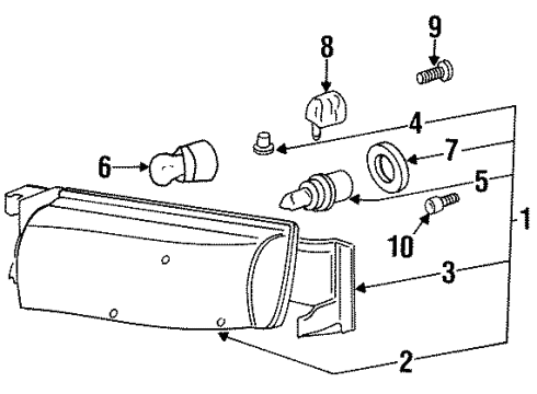 1992 Oldsmobile Achieva Bulbs Diagram