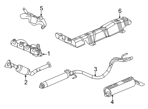 2005 Saturn Ion Exhaust Pipe Diagram for 15237882
