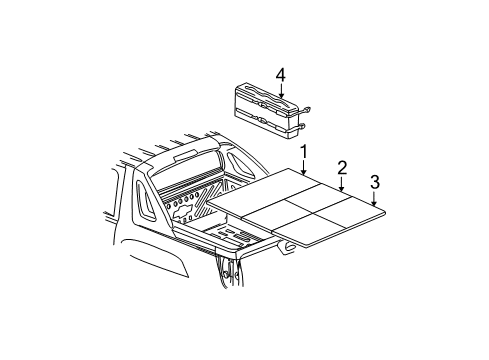 2003 Chevy Avalanche 1500 Exterior Trim - Rear Body Diagram