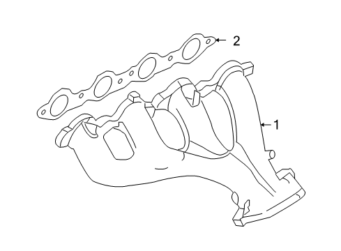 2011 Chevy Corvette Exhaust Manifold Gasket Diagram for 12594171