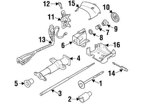 1995 Chevy C2500 Suburban Ignition Lock Diagram 2 - Thumbnail