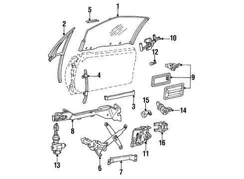 1989 Buick Reatta Door Diagram