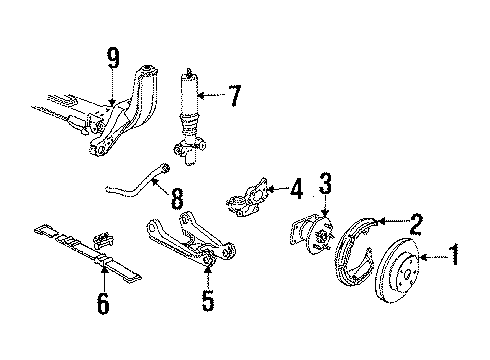 1991 Cadillac Eldorado Rear Suspension Diagram