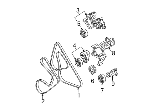 2005 Pontiac Grand Prix Serpentine Belt Diagram for 12576750
