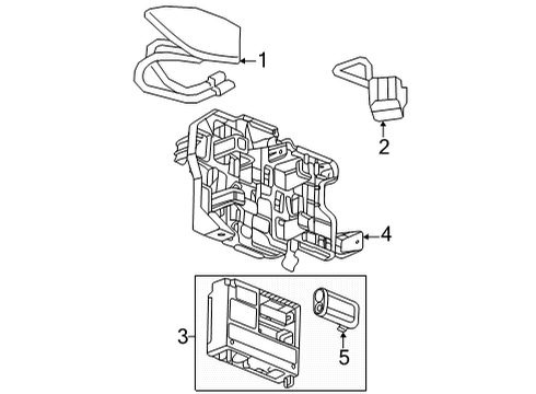 2024 Cadillac XT5 Communication System Components Diagram