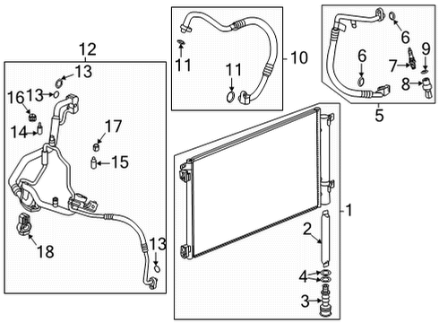 2024 Chevy Trailblazer A/C Condenser Diagram
