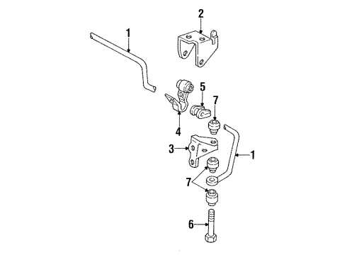 1996 Buick LeSabre Stabilizer Bar & Components Diagram 4 - Thumbnail