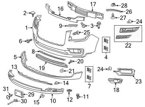 2016 GMC Acadia Seal, Driver Side Diagram for 22761208