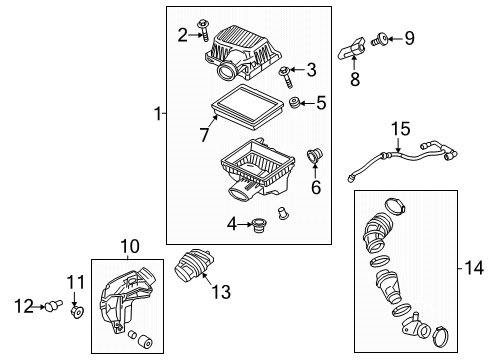 2025 GMC Terrain Tube Assembly-PCV Fresh Air Diagram for 25203774