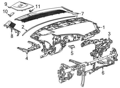 2024 Chevy Blazer EV Instrument Panel Diagram