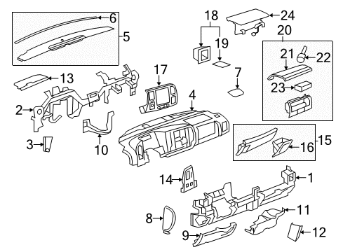 2013 Chevy Silverado 2500 HD Instrument Panel Diagram 4 - Thumbnail