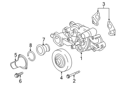 2010 Cadillac CTS Water Pump Diagram 3 - Thumbnail