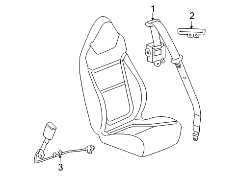 2009 Saturn Sky Seat Belt Diagram