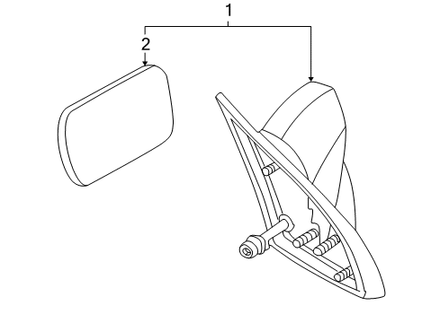 2004 Pontiac Aztek Outside Mirrors Diagram
