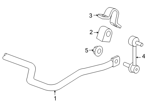 2010 Hummer H3T Stabilizer Bar Diagram for 94701489