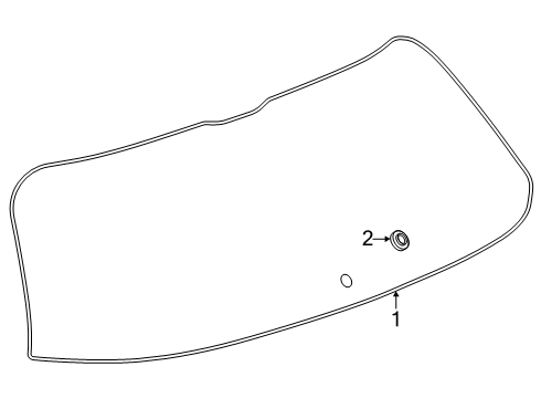 2025 GMC Terrain Window Assembly-Rear Diagram for 26568810