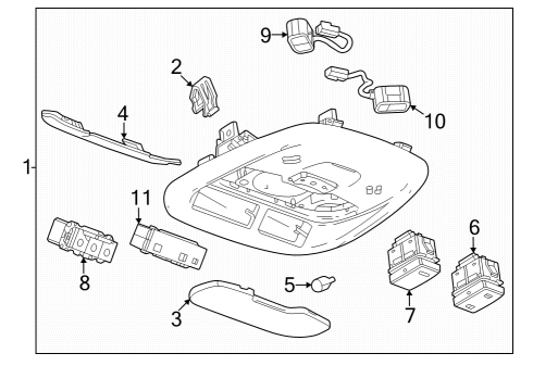 2025 Chevy Trax Overhead Console Diagram
