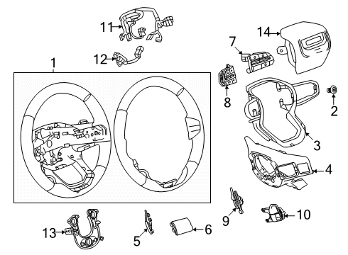 2025 GMC Yukon Rear Shroud Diagram for 87840628