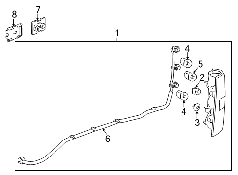 2008 Chevy Silverado 2500 HD Combination Lamps Diagram