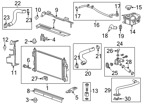 2015 Chevy Malibu Outlet Hose, Lower Diagram for 23105392