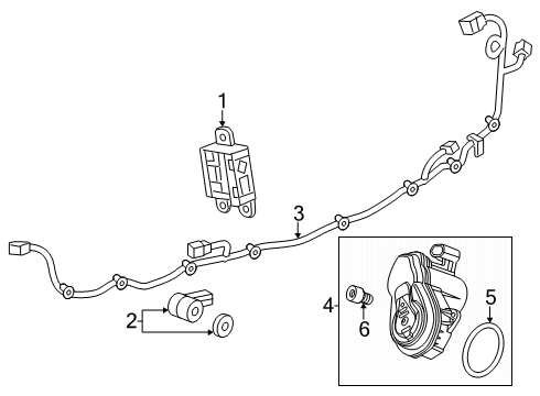 2018 Buick Envision Control Module, Front Rear Diagram for 84339222