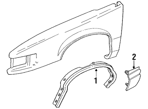 1993 Buick LeSabre Exterior Trim - Fender Diagram