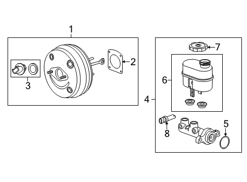 2010 Chevy Corvette Master Cylinder Diagram for 19418187