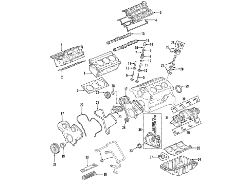 2003 Saturn Vue Valve Seals Diagram for 90410741