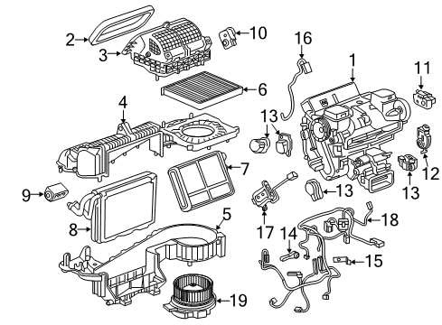 2018 Cadillac CT6 Blower Motor Diagram for 84767440