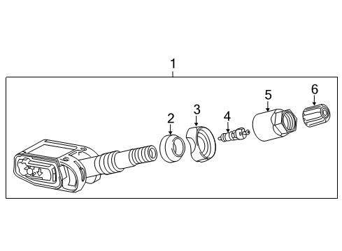 2018 Cadillac ATS TPMS Sensor Diagram for 13540599