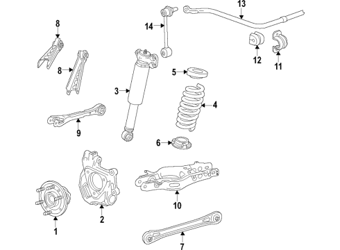 2025 Cadillac CT5 Lower Control Arm - Rear Diagram