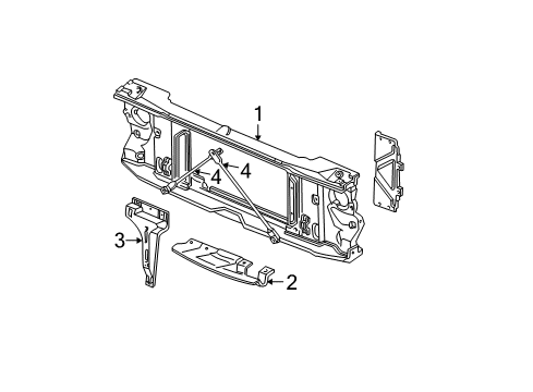 2000 Chevy C3500 Radiator Support Diagram 3 - Thumbnail