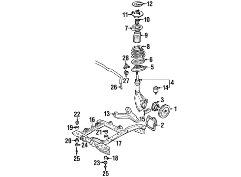 1995 Buick Regal Strut Diagram for 89047631