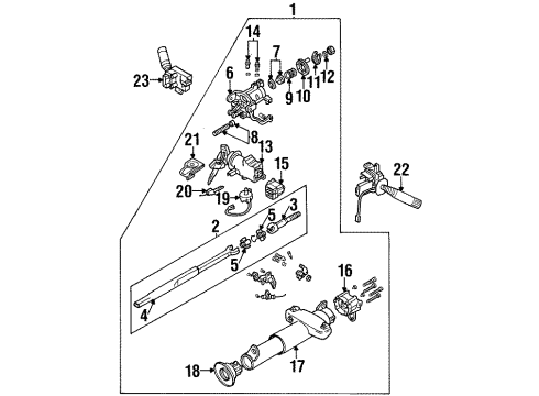 1992 Buick Skylark Headlamp Switch Diagram for 19005022
